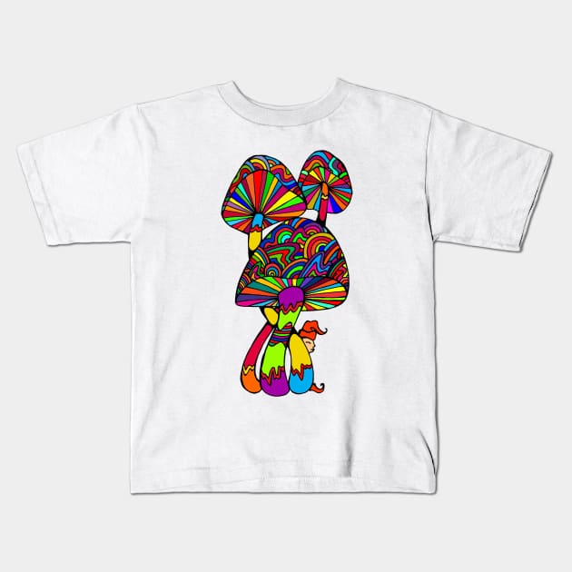 Shrooms & Gnome Kids T-Shirt by ogfx